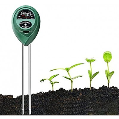 Boden Feuchtigkeit Meter feuchtigkeitsmessgerät Pflanzen 3 in 1 pH Boden-Tester für pH Feuchtigkeit,Sonnenlicht,Geeignet für Innen- und Außenbereich,Pflanzen Gartenpflege