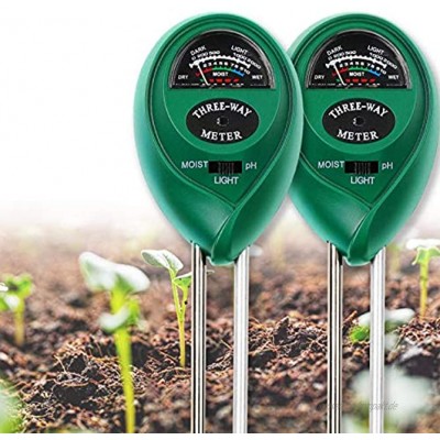 EKKONG Bodentester Boden Feuchtigkeit Meter 3-in-1 Pflanze Tester für Bodenmessgerät Feuchtigkeitsmesser Sonnenlicht Boden pH Tester für Garten Bauernhof Rasen kein Batterien erforderlich