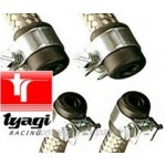 Tyagi Racing 8mm Nitril Gummi Schlauch mit Overbraiding für Auto LKW mit Clips und End Finisher Länge Length : 1.5 Meter