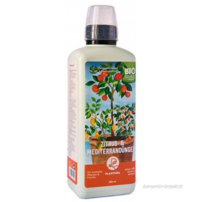 Plantura Bio Zitrus- & Mediterrandünger Bio Flüssigdünger für Zitronenbaum & Co 800 ml