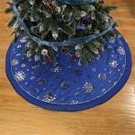 Meiju Weihnachtsbaum Rock Dekoration Decke Weinachtsdeko Weihnachtsbaumdecke Röcke Ornaments für Weihnachten Baum Rock Deko Schutz 120cm,Blau
