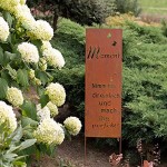 RM Design Gartendeko Gartenstecker aus Edelrost Metall Schild mit Spruch für Garten Terrasse oder Balkon 99 cm