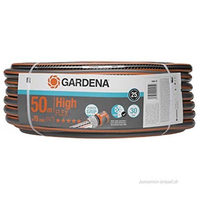 Gardena Comfort HighFLEX Schlauch 19 mm 3 4 Zoll 50 m: Gartenschlauch mit Power-Grip-Profil 30 bar Berstdruck hochflexibel formstabil UV-beständig verpackt 18085-20