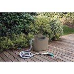GF Garden Aquapop 30 ausziehbarer Gartenschlauch im gebrauchsfertigen Set,30M mit praktischer Aufbewahrungstasche aus Kunststoff zum Bewässern von Gärten und Balkonen Farbe Taubengrau